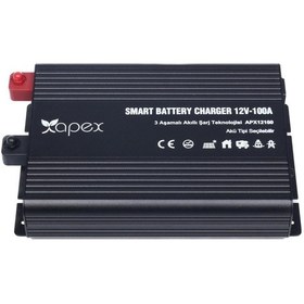 Resim Apx12100 Apex 12v 100a Smart Akü Şarj Cihazı 