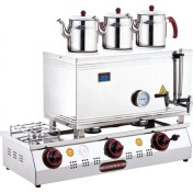 Resim Işıkgaz Doğalgazlı Ce Çift Tab. Kapaklı 3 Demlik Çay Ocağı Ekonomik 60'lık 