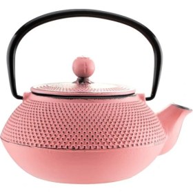 Resim Mediterian Pembe Döküm Demlik 750 ml, Şık ve Dayanıklı Çay Demliği 