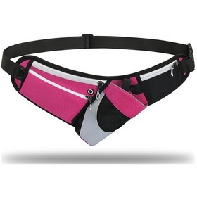 Resim Jeehugo Kadife Renkli Dışarıda Kullanıma Uygun Su Geçirmez Yansıtıcı Spor Bel Çantası - Telefon, Para, Anahtar Taşıma - Su Flaske Dahil Değil Kırmızı 