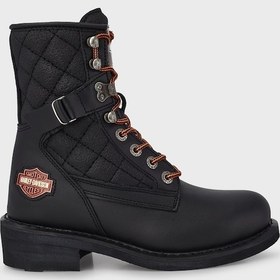 Resim Harley Davidson Kadın Bot 025G100078 Siyah Deri Siyah 