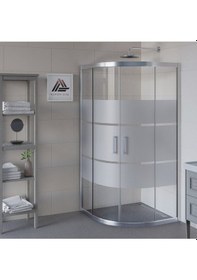 Resim Vesta D300 Oval Duşakabin Parlak Profil Kumlu Cam H: 190 Cm Diğer 