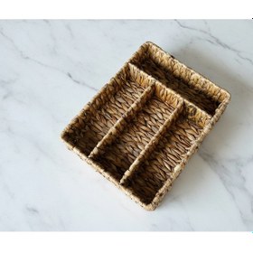 Resim Hasır Bölmeli Çekmece İçi Kaşıklık 4 Bölmeli Doğal 