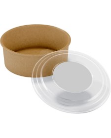 Resim Miyo Ambalaj 750 cc Kraft Karton Salata Kasesi 50'li Paket 