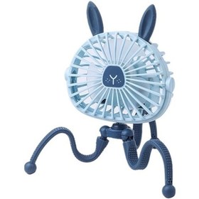 Resim Cute Cartoons Ahtapot Bebek Arabası Braketi Sessiz Fan 3697 Mavi 