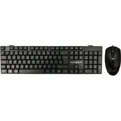 Resim Xaser KM-881 Siyah USB Combo Q Standart Kablolu Klavye + Mouse Set 