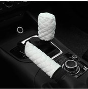 Resim 2 Parçalı Pu Deri Nakış Yeni Stereoskopik El Freni Seti Dişli Seti Manuel Araba Whıte Whıte 