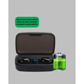 Resim Northcity Dokunmatik Kontrollü Kablosuz Bluetooth Kulaklık + 1800MAH Şarj Kutusu - 16 Saat Pil Ömrü 