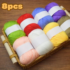 Resim 8 Adet Lüks İpek Karışımlı İplik - %60 İpek, %30 Yün, %10 Kaşmir, Her Biri 50g (Toplam 400g) Renkli ve Nötr Tonlar Tığ İşleri, Örgü ve El Sanatları İçin - Ultra Yumuşak Premium Lifler, Zarif Görünümlü Kaşmir Karışımı İplikler 