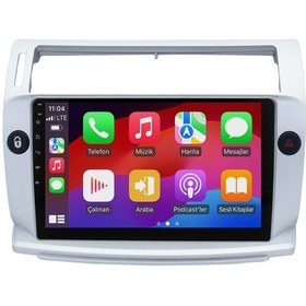 Resim Citroen C4 Android Multimedya Sistemi 2005-2011 4gb Ram, 64gb Hafıza, Bluetooth, Carplay & Android Auto Kamera 9" 