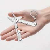 Resim Sağlam Manuel Katlanır Pense - Dayanıklı Metal Yapı, Anahtarlık Halkalı Kompakt Tasarım - Kamp, Ev İşi, DIY için Taşınabilir Çok Amaçlı Alet - Güç Gerekmez, Dayanıklı Günlük Kullanım, Şık Yüzey İşlemeli, Hassas Mühendislik, El Aleti, Ev Tamiri, Hafif ve Sağlam Yapılı, Çok Yönlü Cihaz 