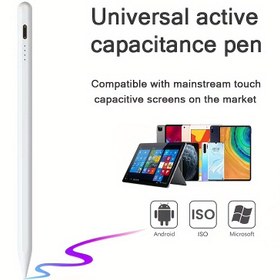 Resim [Şık] Akıllı Telefon Tablet Kalemi Aktif Kapasitif Kalemi, Anti-Mistouch, Dokunmatik Ekran Uyumlu, Apple for ipad-air 2, Android, ISO, Microsoft Cihazları için, Şarj Edilebilir Pil ile 