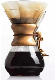 Resim Cam V60 Chemex Filtre Kahve Demleme Ekipmanı 600 Ml Ck-600a 