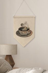 Resim Mutfak Duvar Dekoru, Pinterest Oda Dekoru, Vintage Kanvas Flama Askılı Duvar Örtüsü Ve Süsü NO:427 - Renkli - 17 / 50 x 70 