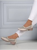 Resim Royallıno Moda Kadın Yazlık Topuklu Mokasenler 212929520 Bej 