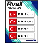 Resim Rvell Beyaz Kan Grubu Damla Sticker 4 Lü B+ 1.Resim 