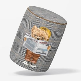 Resim Gazeteci Teddy Puf (Kumaşı Süettir. Uluslararası Solmama Sertifikasına Sahiptir.) 