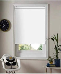 Resim Beyaz Güneşlik Düz Stor Perde Beyaz White 