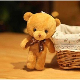 Resim Lambbos Fiyonklu Peluş Ayıcık Anahtarlık Kahverengi 