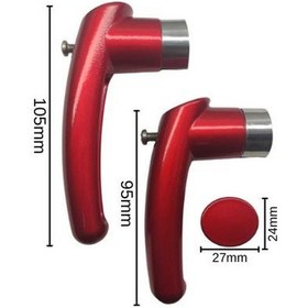 Resim Çaydanlık Sapı Takımı Kulp Tutamak Seti Parlak Kırmızı Yanmaz 