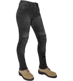 Resim The Biker Jeans Evo Ultra Flexi Smoky Black Korumalı Motosiklet Kot Pantolonu 