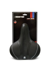 Resim Asistan Şehir Bisikleti Selesi Comfy C500 Mat Siyah - Yeşil 