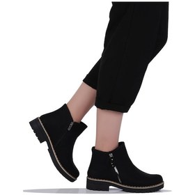 Resim Mp 242-2337zn Siyah Kadın Kışlık Düz Bot Ayakkabı 001 