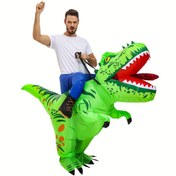 Resim Boyutlu Polyester Örgü Kumaş Binicilik Dinozor Kostümü, Pil/USB Güç Kaynaklı, Pil Dahil Değil, Tüy Yok, Kullanım Talimatı ile: Yıkamayın, Cadılar Bayramı, Paskalya, Noel Partisi için 