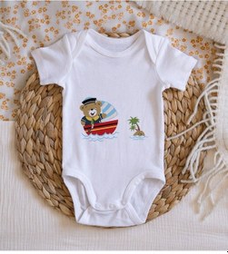 Resim Bitmeyenkartus Bk Kids Sevimli Kaptan Tasarımlı Bebek Body Zıbın - Model 2 Çok Renkli 