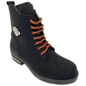 Resim Sdf 50-1 Deri Trend Fashion Kadın Bot Siyah 