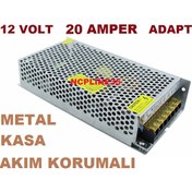 Resim 12 Volt 20 Amper Adaptör Trfo Kamera Sistemleri Güç Power Kaynağı 