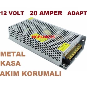 Resim 12 Volt 20 Amper Adaptör Trfo Kamera Sistemleri Güç Power Kaynağı 