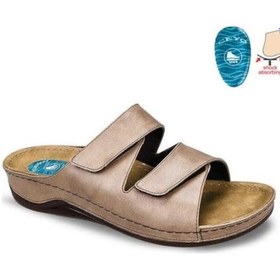 Resim Ceyo 9946 Topuk Jelli Anatomik Taban Kadın Terlik Vizon 36-40 Vizon 