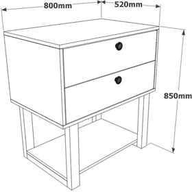 Resim Yurudesign Marken C Ofis 2'Li Keson Metal Ayaklı Barok-Antrasit 