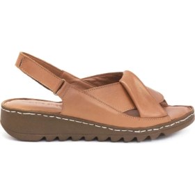 Resim Gedikpaşalı Mrn 018 Taba Bayan Comfort Sandalet Terlik Sandalet 