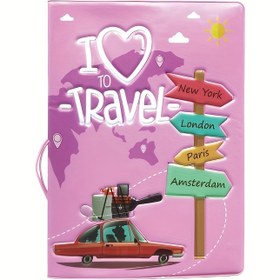Resim Moda 3D Karikatür Pasaport Tutucu, Lanyardlı Seyahat Belgesi Kutusu, PVC Kaplama, Bağcıklı Kapanış, Islak Mendil ile Temizlenebilir, Tatil ve Yurtdışı Çalışması için 