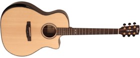 Resim Cort GA-PF BEVEL NAT Grand Auditorium Elektro Akustik Gitar (Profesyonel) | Masif Ladin Kapak, Pau Ferro Arka ve Yanlar, Ergonomik Gövde Tasarımı ve Fishman Elektronik 