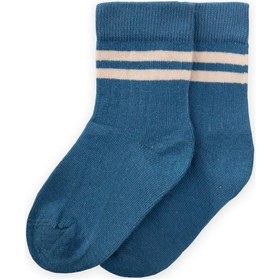 Resim Cigit Ham Çizgili Soket 3-8 Yaş İndigo Mavi İndigo 