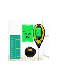 Resim Pazly 4 Lü Toprak Analiz Cihazı Ph Nem Sıcaklık Işık Ölçer Bahçe Sera Kullanımı İçin 