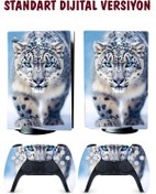 Resim KT Decor Kar Leoparı Playstation 5 Full Sticker Kaplama Seti 