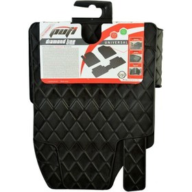 Resim Genel Markalar Pufi Kauçuk Paspas Diamond Line Siyah / Tepay26 