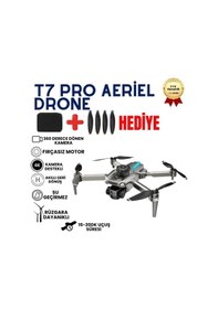 Resim T7 Pro Drone 4k Çift Kameralı Gps Wifi Fpv 360 Engel Algılama Katlanabilir Drone-1598 