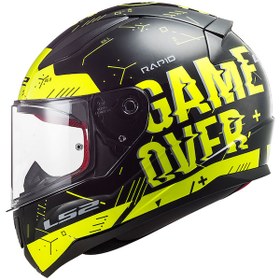 Resim Ls2 Rapid Player Kask Neon Sarı - Siyah 