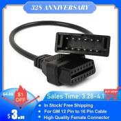 Resim Xiyu Shop 30CM 1 Ila 2 Bölücü Stili Gm Için Otomatik Teşhis Kablosu Için Gm Için Mümkün Gm Araçlar Için Konnektör Obd 2 Yeni Otomatik Tarayıcı Adaptör Konektörü (Yurt Dışından) 