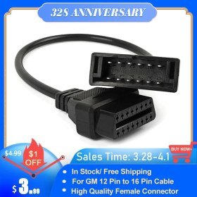 Resim Xiyu Shop 30CM 1 Ila 2 Bölücü Stili Gm Için Otomatik Teşhis Kablosu Için Gm Için Mümkün Gm Araçlar Için Konnektör Obd 2 Yeni Otomatik Tarayıcı Adaptör Konektörü (Yurt Dışından) 