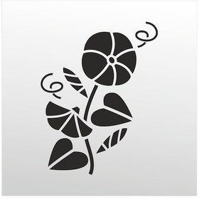 Resim Folyo Sticker Çiçek Deseni Adkpquy347 60cm Uzunluk Siyah 