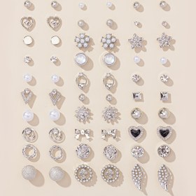 Resim Kadınlar için Mükemmel Birliktelik ve Günlük Kullanım İçin 30 Çift Şık, Minimalist, Benzersiz, Taze Çiçek Kalp Şekilli Sahte İnci Mat CCB Küpeler, Doğum Günleri İçin Basit Bir Tatil Hediyesi Oluşturuyor. 