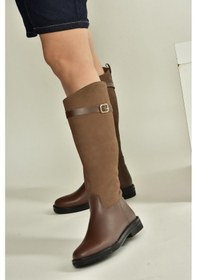 Resim Fox Shoes V654002803 Kahverengi Hakiki Deri Düz Tabanlı Binici Çizmesi Kahverengi 