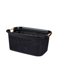 Resim Woow Çamaşır Sepeti - Çamaşır Sepeti - Plastik Sepet 30 Lt - Siyah Siyah 