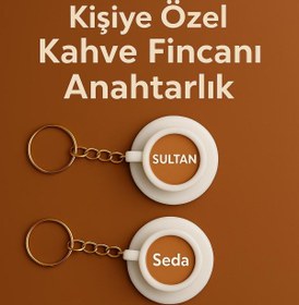 Resim moistrid 1 Ad Kişiye Isme Özel Kahve Fincanı Sevimli Anahtarlık Çanta Süsü Hediyelik (KAHVE DOSTUNA GÖNDER :) 